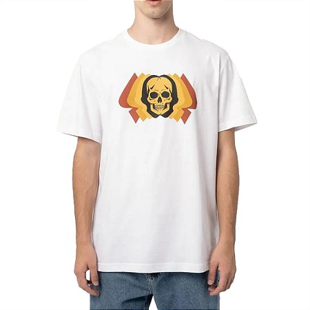 Camiseta MCD Caveira Metamorfose SM25 Masculina Branco