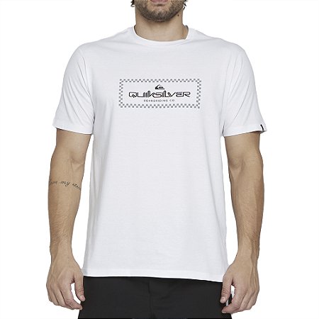Camiseta Quiksilver Rain Check SM25 Masculina Branco