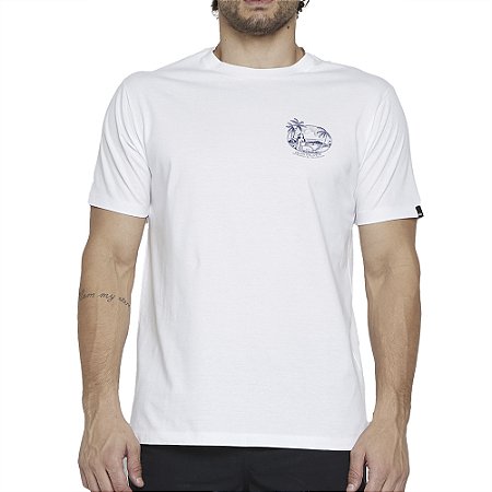 Camiseta Quiksilver Restin And Relaxing S25 Masculina Branco