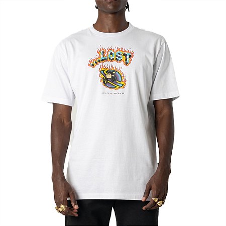 Camiseta Lost Flames SM25 Masculina Branco