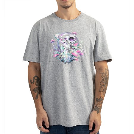 Camiseta Lost Mushrooms Blended SM25 Masculina Mescla Médio