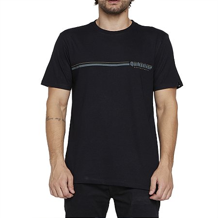 Camiseta Quiksilver Speed Stripe SM25 Masculina Preto
