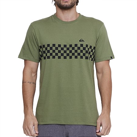 Camiseta Quiksilver Checker SM25 Masculina Verde Escuro