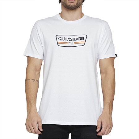 Camiseta Quiksilver Range Life Front SM25 Masculina Branco