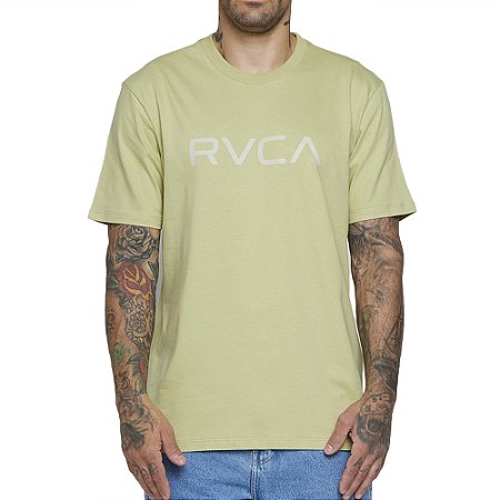 Camiseta RVCA Big RVCA Colors SM25 Masculina Verde Claro