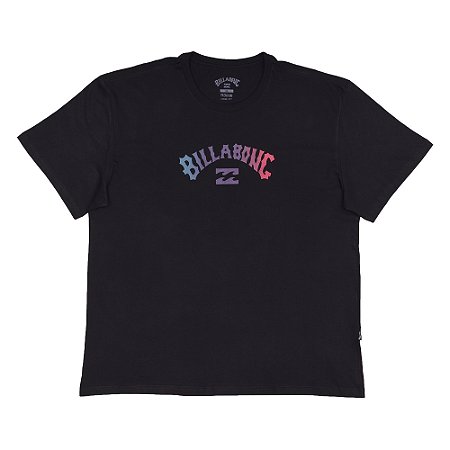 Camiseta Billabong Gradient Arch Plus Size SM25 Preto