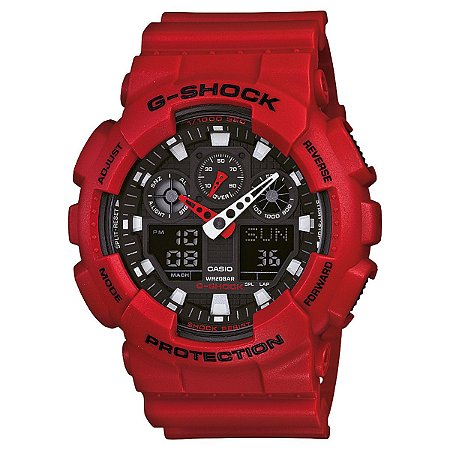 Relógio G-Shock GA-100B-4ADR Vermelho