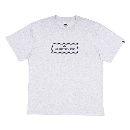 Camiseta Quiksilver Rain Check Plus Size SM25 Cinza Claro