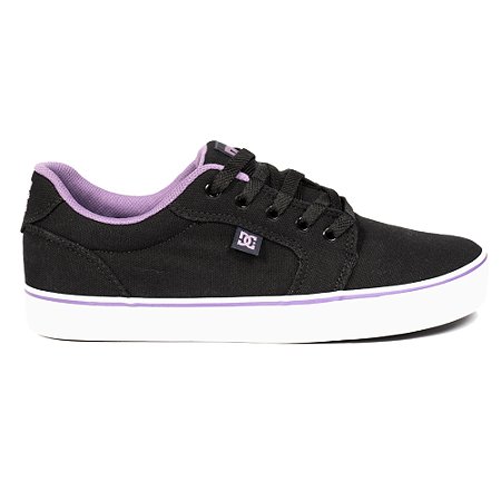 Tênis DC Shoes Anvil TX LA SM25 Masculino Black/Black/Lilac