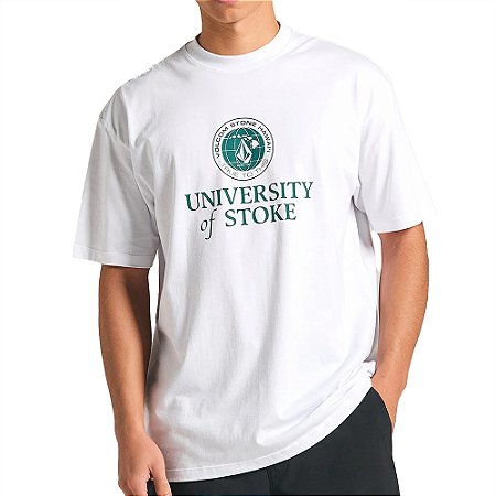 Camiseta Volcom Comfort U Of Stroke SM25 Masculina Branco