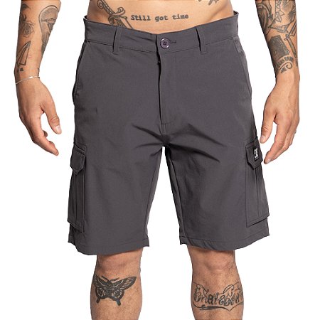 Bermuda DC Shoes Cargo Nylon II SM25 Masculina Slate Grey