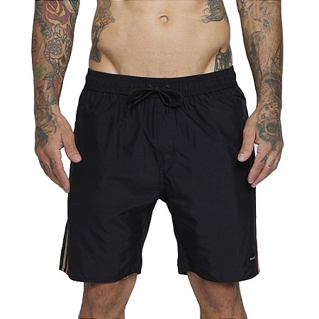 Bermuda RVCA Breakout Elastic 18" SM25 Masculina Preto