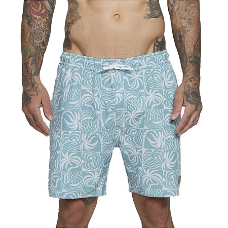 Bermuda RVCA Exotica Elastic 18" SM25 Masculina Multi Cores