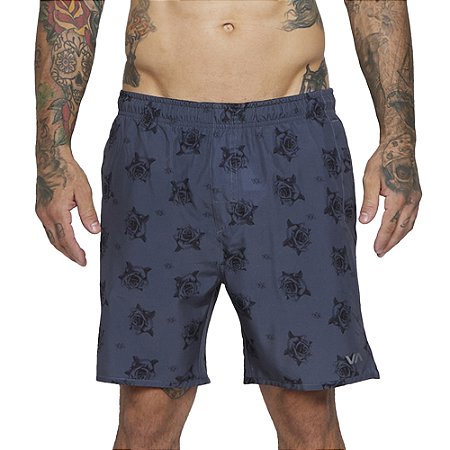 Bermuda RVCA Benj Yogger 17" SM25 Masculina Preto
