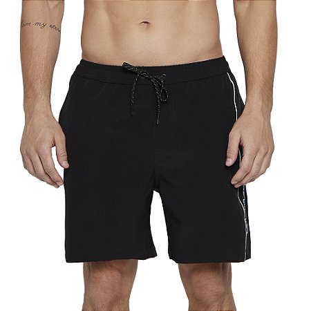 Bermuda Quiksilver Flat Vert 19" SM25 Masculina Preto