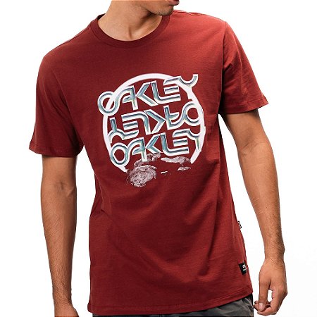Camiseta Oakley Organic B1B Chromed WT25 Masculina Red Night