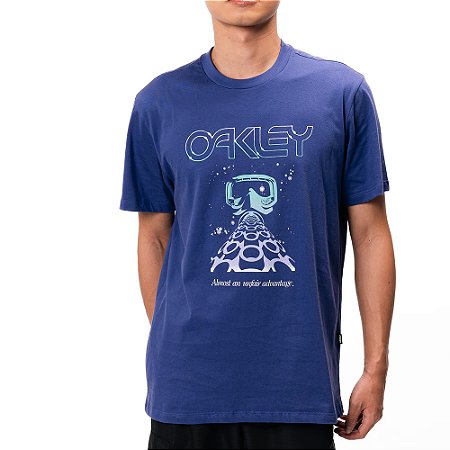 Camiseta Oakley Space Grip WT25 Masculina Team Purple