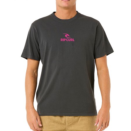 Camiseta Rip Curl Icon WT25 Masculina Washed Black