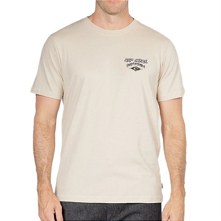 Camiseta Rip Curl Lived Search WT25 Masculina Vintage White