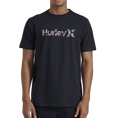 Camiseta Hurley O&O Surf Noise WT25 Masculina Preto
