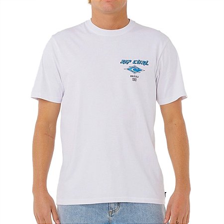 Camiseta Rip Curl Fade Out Icon Art Big WT25 Masculina White