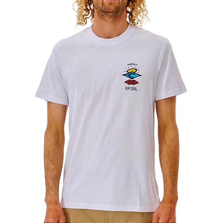 Camiseta Rip Curl Search Icon WT25 Masculina White