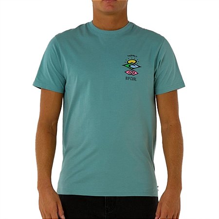 Camiseta Rip Curl Search Icon WT25 Masculina Blue Lagoon