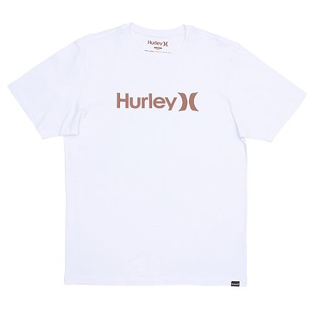 Camiseta Hurley O&O Solid Over WT25 Masculina Branco/Marrom