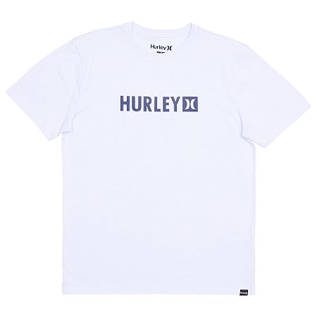 Camiseta Hurley Square WT25 Masculina Branco/Marinho