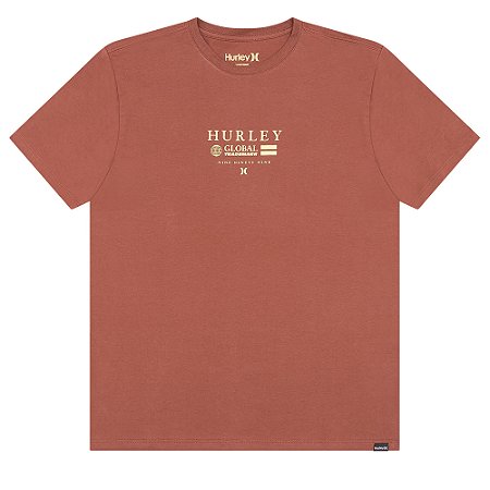 Camiseta Hurley Globo WT25 Masculina Marrom