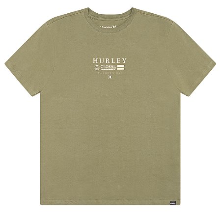 Camiseta Hurley Globo WT25 Masculina Militar