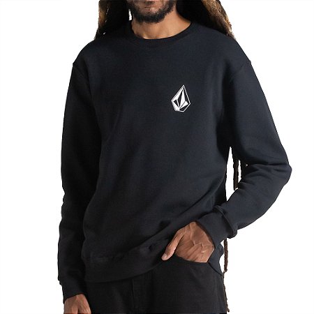 Moletom Volcom Careca Iconic Stone WT25 Masculina Preto