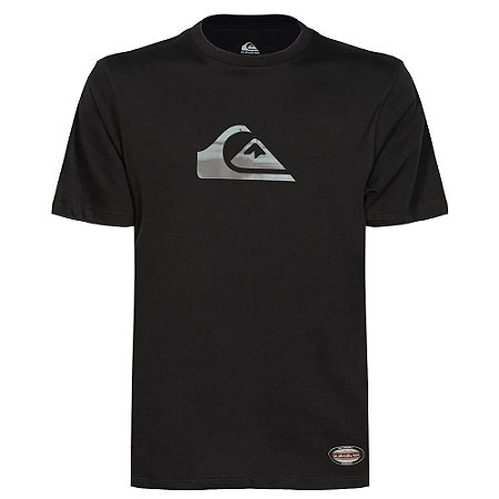 Camiseta Quiksilver Gradient Logo Signature WT25 Preto
