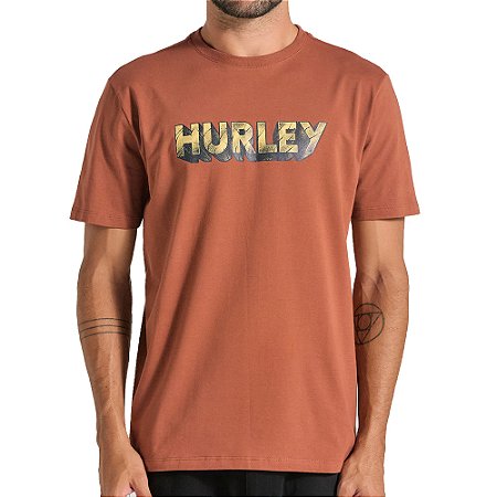 Camiseta Hurley Stone WT25 Masculina Marrom