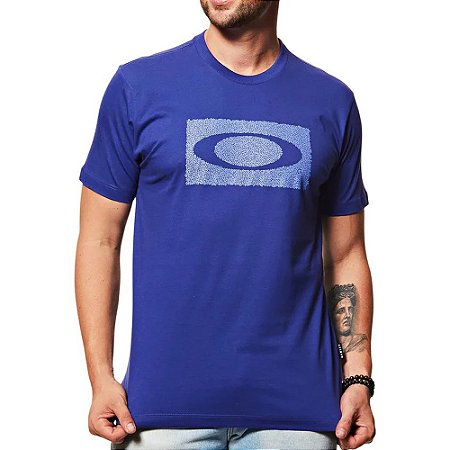 Camiseta Oakley Ellipse Organic Print Masculina Team Purple