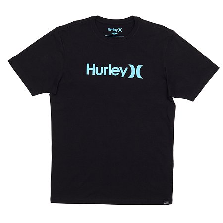 Camiseta Hurley O&O Solid WT25 Masculina Preto/Azul