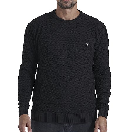 Tricot Hurley Colmeia WT25 Masculina Preto