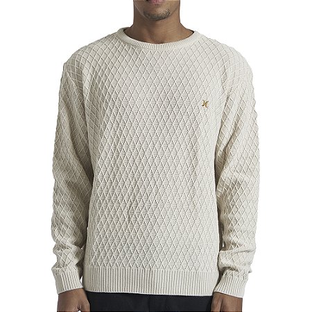 Tricot Hurley Colmeia WT25 Masculina Off White