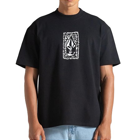 Camiseta Volcom Comfort Stone Face WT25 Masculina Preto