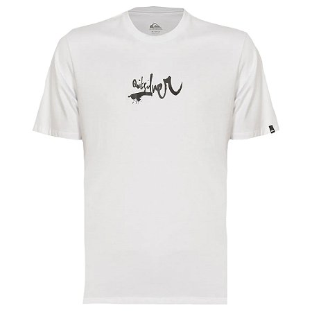 Camiseta Quiksilver Impaired Logo DNA WT25 Masculina Branco