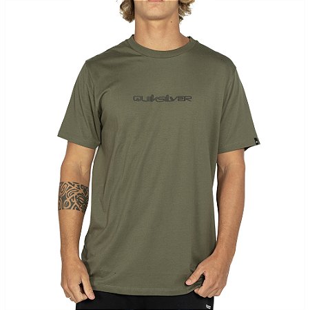 Camiseta Quiksilver Omni Font WT25 Masculina Verde Escuro
