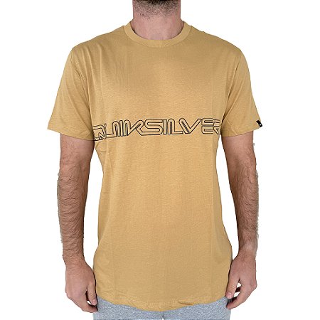 Camiseta Quiksilver Word Block WT25 Masculina Caqui