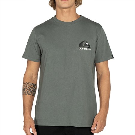Camiseta Quiksilver Omni Logo WT25 Masculina Verde Escuro