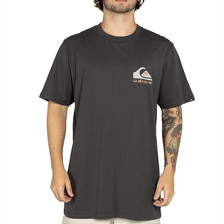 Camiseta Quiksilver Omni Logo WT25 Masculina Cinza Escuro