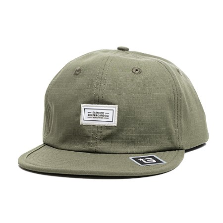 Boné Element Aba Reta Skateboard WT25 Verde Militar
