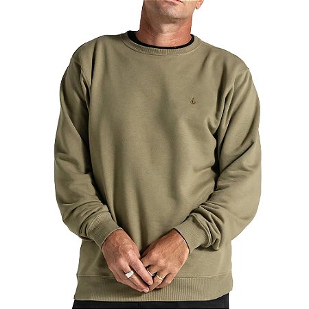 Moletom Volcom Careca Single Stone WT25 Masculino Verde