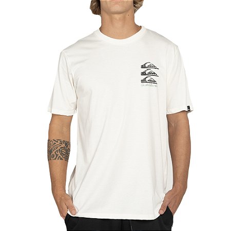 Camiseta Quiksilver Vertical Logos WT25 Masculina Snow White