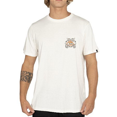 Camiseta Quiksilver Snake Crest WT25 Masculina Snow White