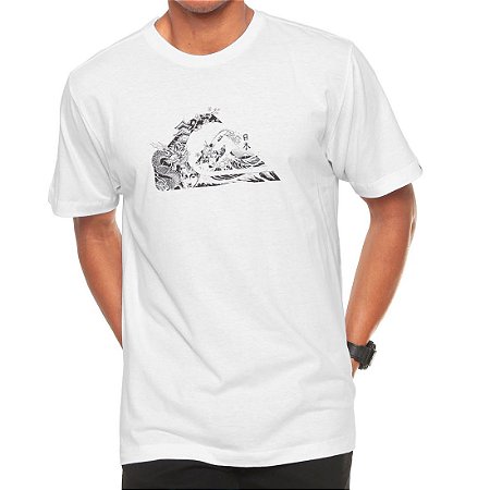 Camisa branca quiksilver Clearance