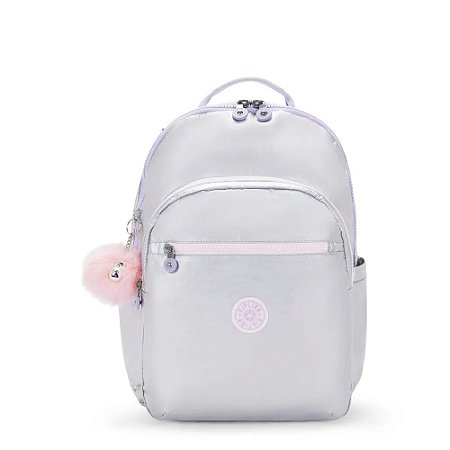 Mochila Kipling Seoul XL Silver Glow Met